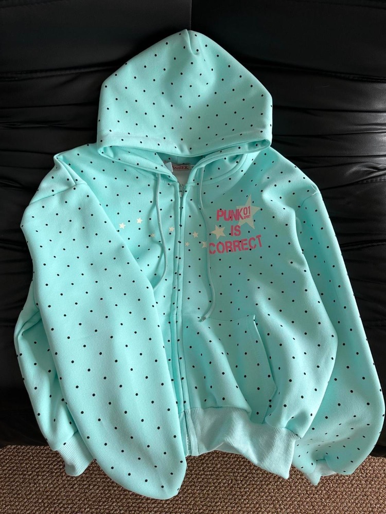 Women'S Fashion Zip Up Hoodies - Y2k Mode Musim Semi Baru Gaya