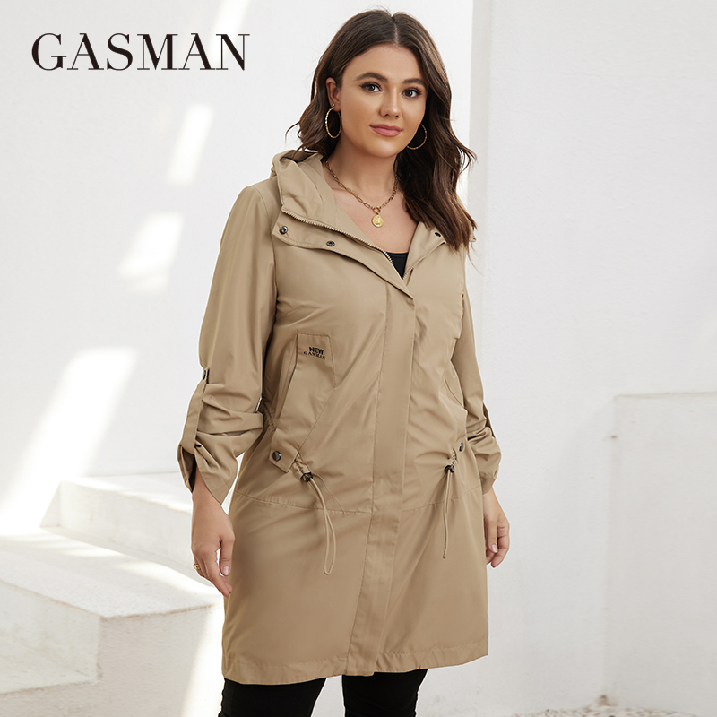 Women'S Fashion Parka - GASMAN Jas Hujan Musim Gugur Ukuran