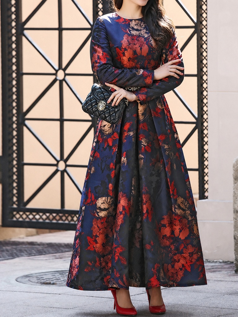 Maxi Dress Boho - DEVCHATA Gaun Maxi Boho Vintage Wanita