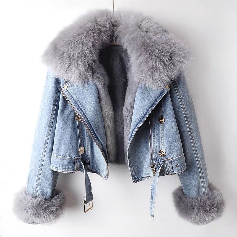 Women'S Fashion Parka - AW Jaket Jeans Wanita Baru dengan