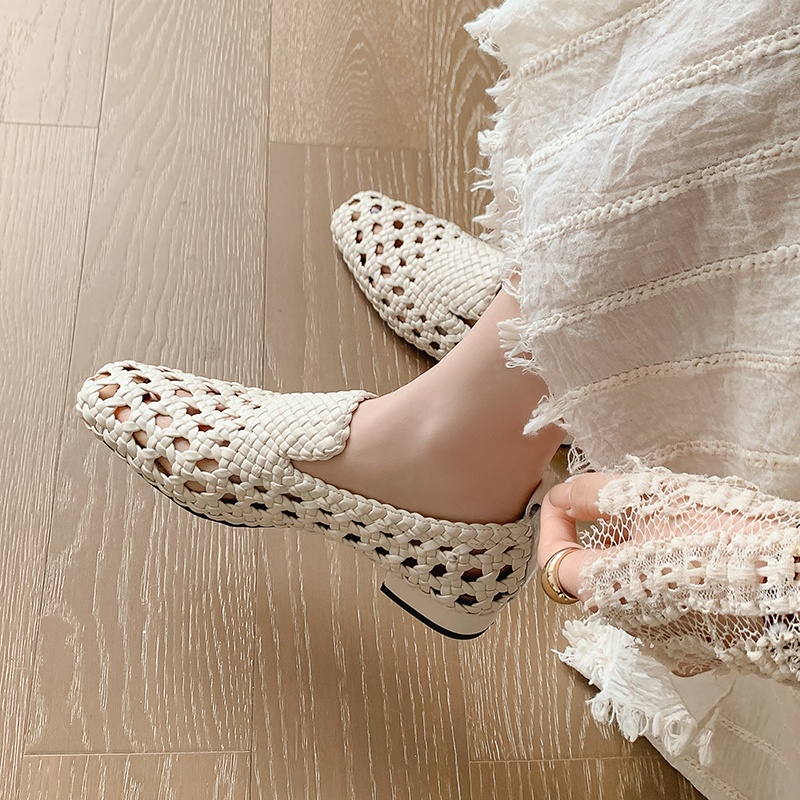 Sale Fashion Women - Sandal Kulit Asli Anyaman Wanita Model