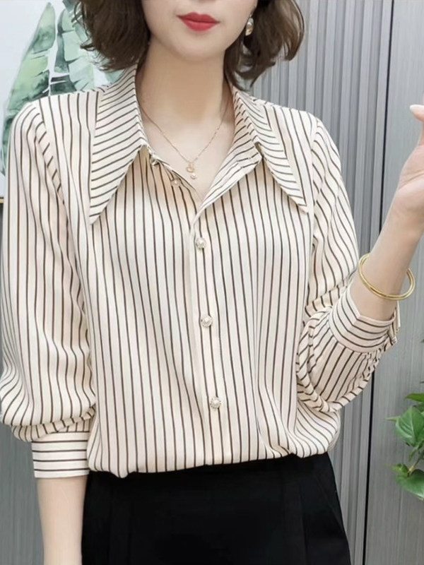 Kemeja Lengan Panjang Longgar  - Women Fashion Over 60 ulasan dan harga
