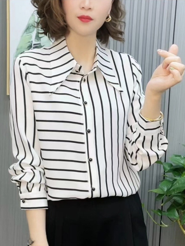 Kemeja Lengan Panjang Longgar  - Women Fashion Over 60 ulasan dan harga