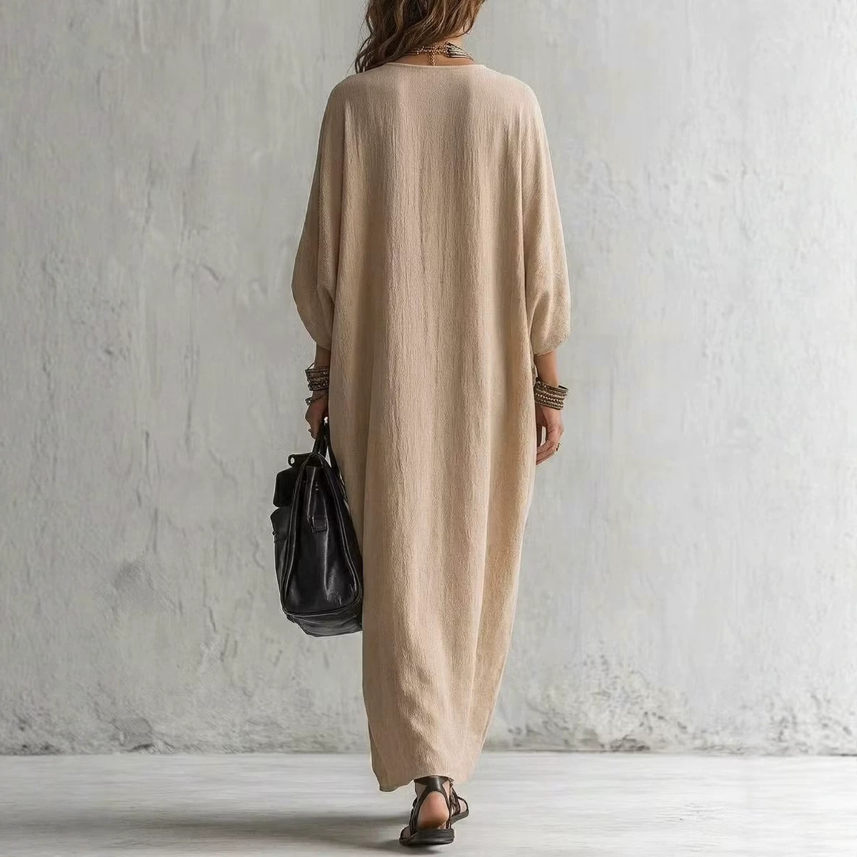 Gaun Maxi Kaftan Bordir Boho W - Maxi Dress Boho ulasan dan harga