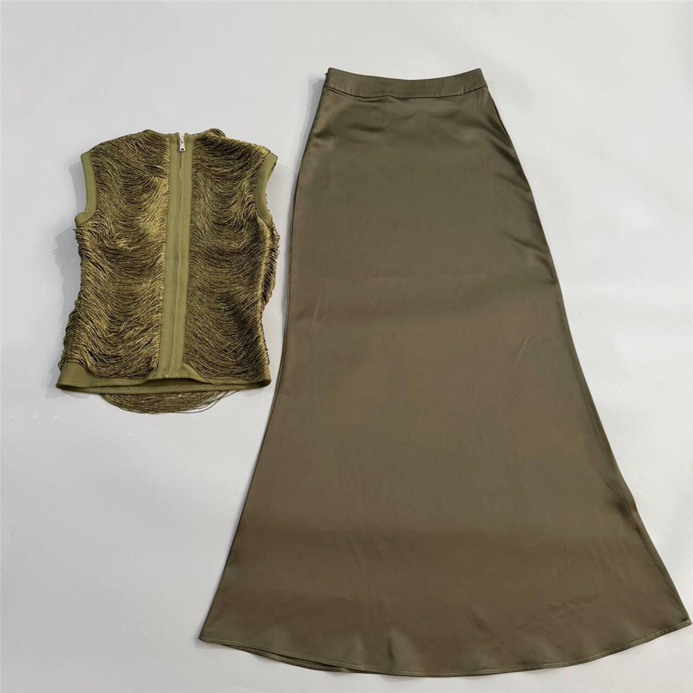 Gaun Maxi Dua Potong Berumbai  - Maxi Dress Boho ulasan dan harga