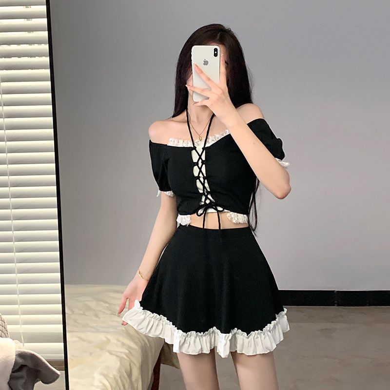 Baju Renang Wanita Dua Potong  - Women'S Fashion Middle Ages ulasan dan harga