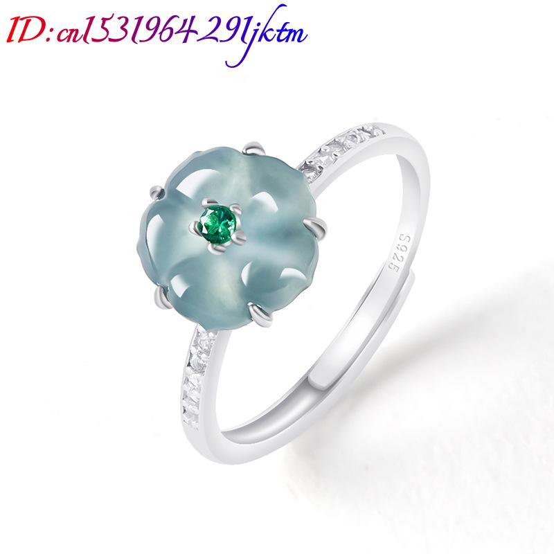 Cincin Bunga Giok Burma Biru 9 - Women'S Fashion ulasan dan harga
