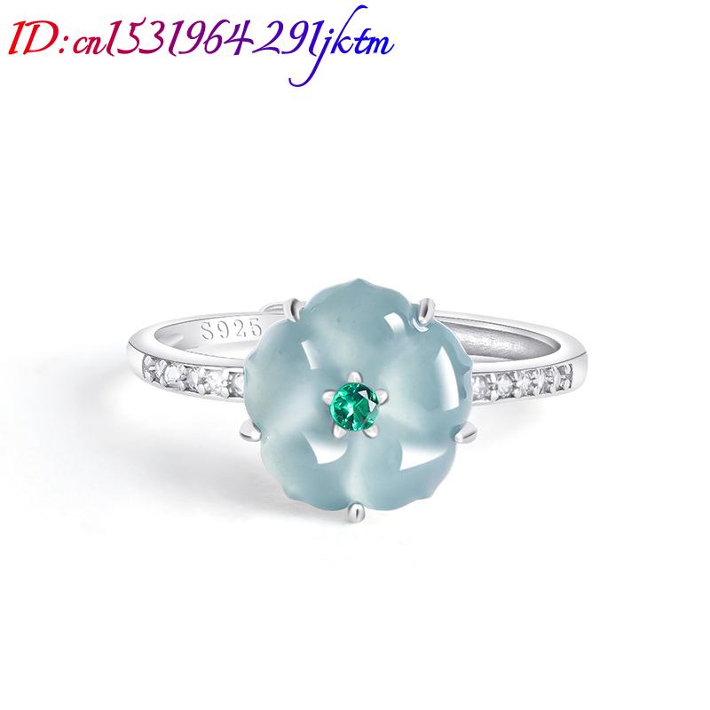 Cincin Bunga Giok Burma Biru 9 - Women'S Fashion ulasan dan harga