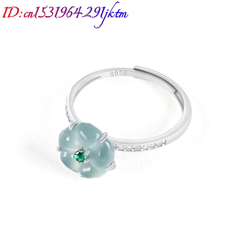 Cincin Bunga Giok Burma Biru 9 - Women'S Fashion ulasan dan harga