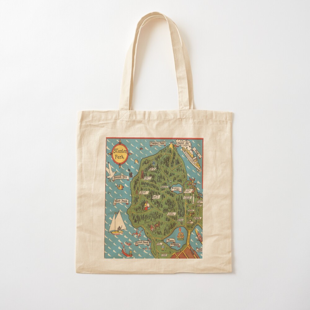 Tas Tote Kanvas Peta Vintage S - Women'S Fashion Vancouver ulasan dan harga