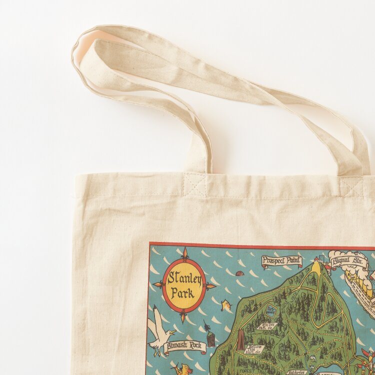 Tas Tote Kanvas Peta Vintage S - Women'S Fashion Vancouver ulasan dan harga