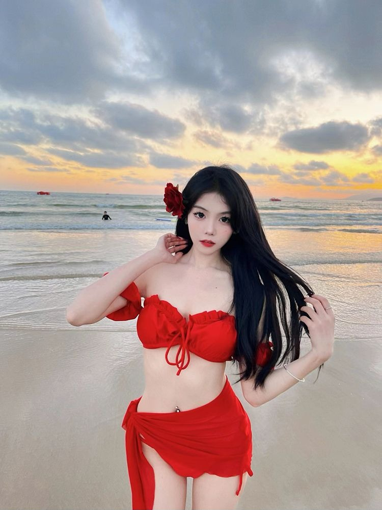 Bikini Merah Seksi untuk Wanit - Women'S Fashion Middle Ages ulasan dan harga