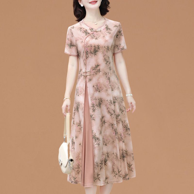 Gaun Elegan Berlengan Pendek u - Women Fashion Over 60 ulasan dan harga