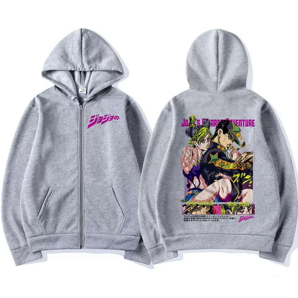 Hoodie Ritsleting Anime Jojo B - Women'S Fashion Zip Up Hoodies ulasan dan harga
