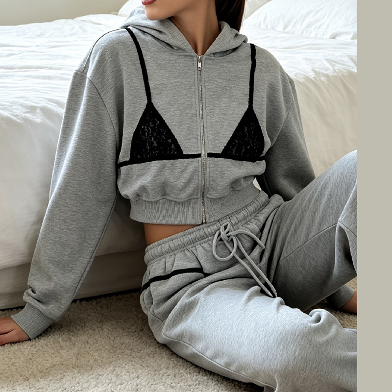 Hoodie Wanita 2 in 1 dengan Br - Women'S Fashion Zip Up Hoodies ulasan dan harga