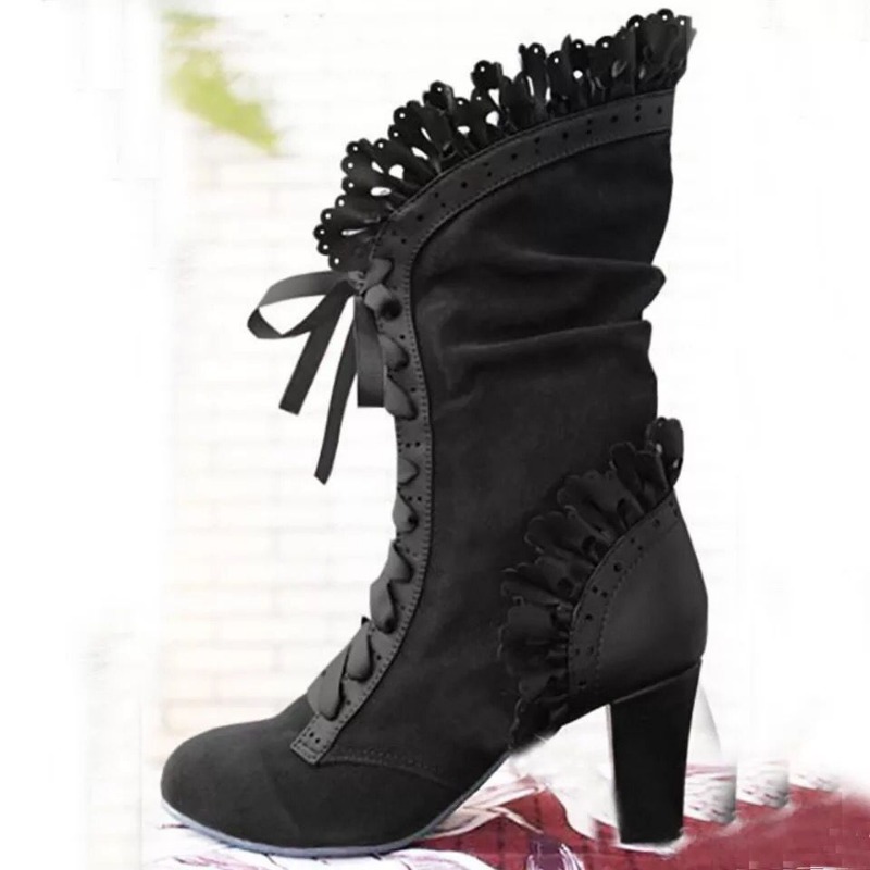 Sepatu hak tinggi sol tebal uj - Women'S Fashion Victorian ulasan dan harga