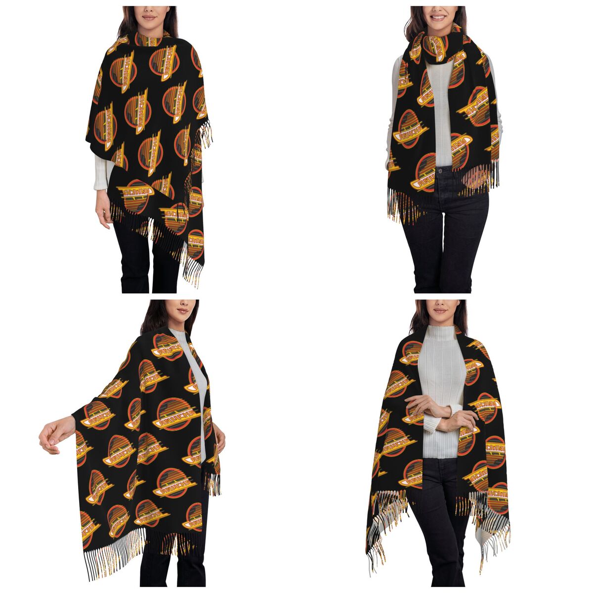 Vancouver Hockey - Syal Retro  - Women'S Fashion Vancouver ulasan dan harga