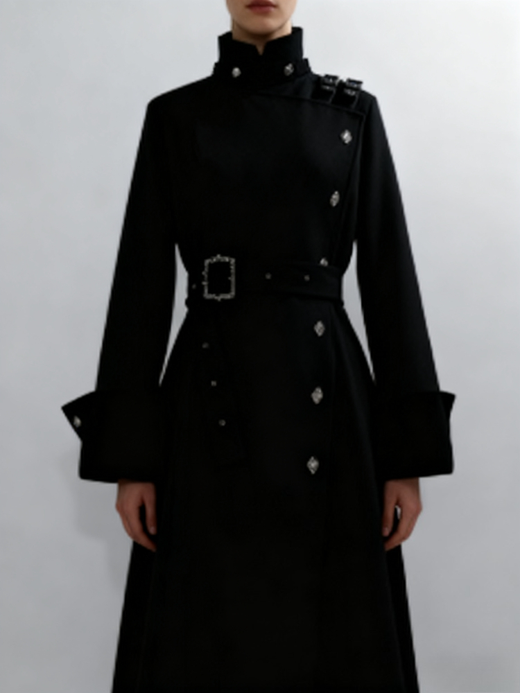 Mantel Wol Panjang Gaya Gotik  - Women Fashion Jackets ulasan dan harga