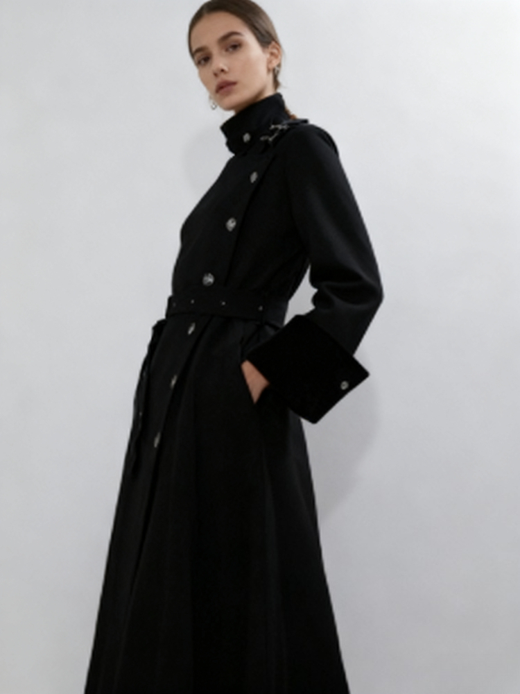 Mantel Wol Panjang Gaya Gotik  - Women Fashion Jackets ulasan dan harga