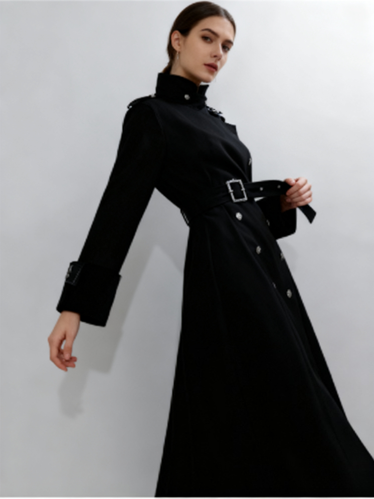 Mantel Wol Panjang Gaya Gotik  - Women Fashion Jackets ulasan dan harga