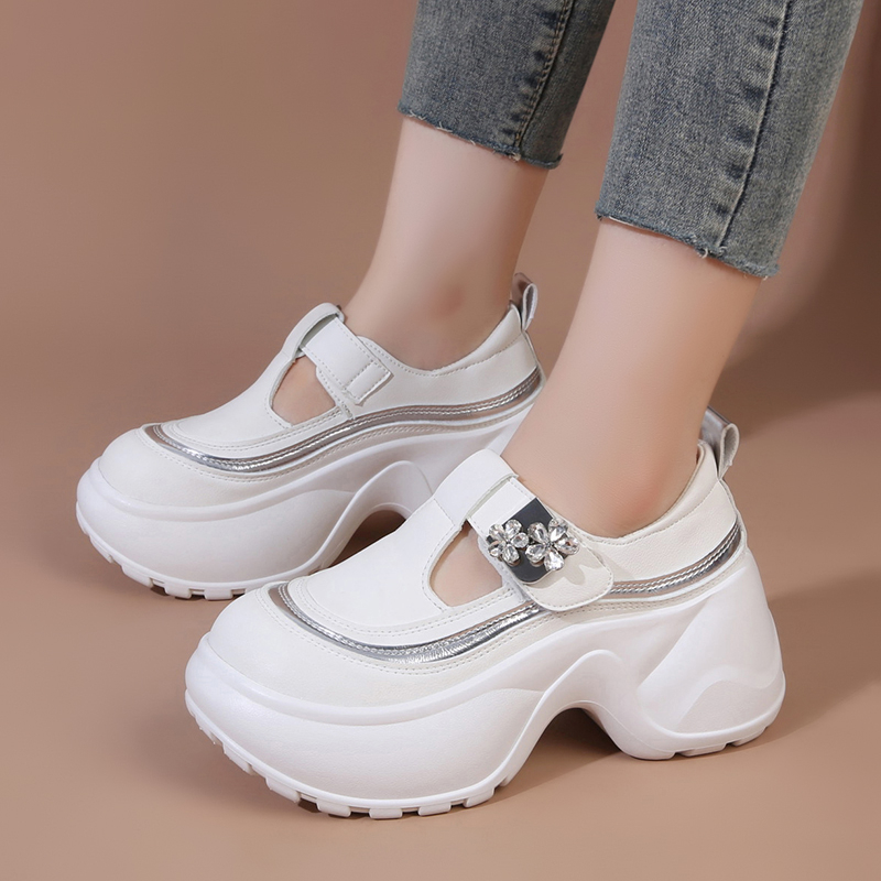 Sepatu Kasual Dekorasi Glitter - Women'S Fashion Velcro Sneakers ulasan dan harga