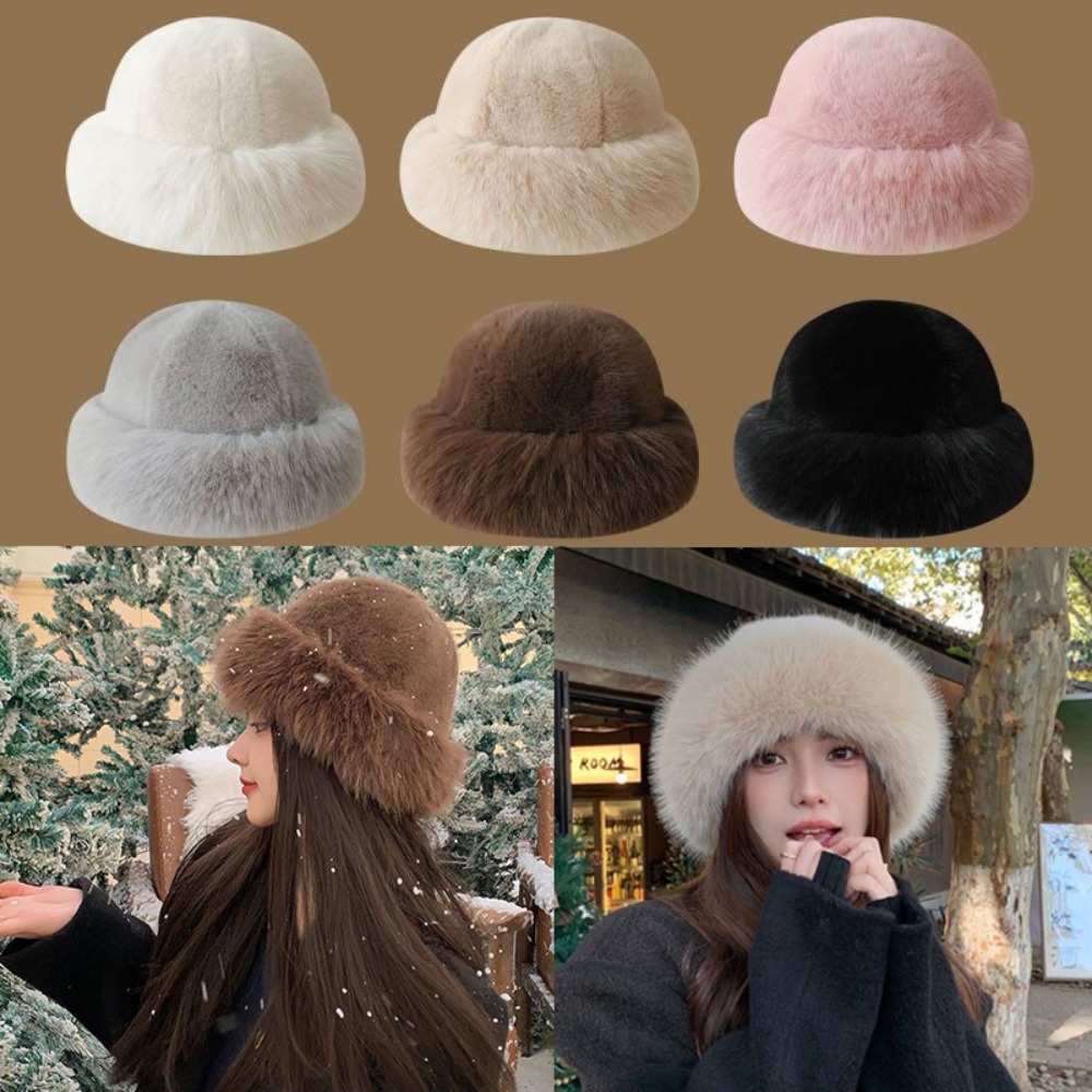 Topi Bucket Bulu Hangat Baru,  - Bucket Hat Women ulasan dan harga