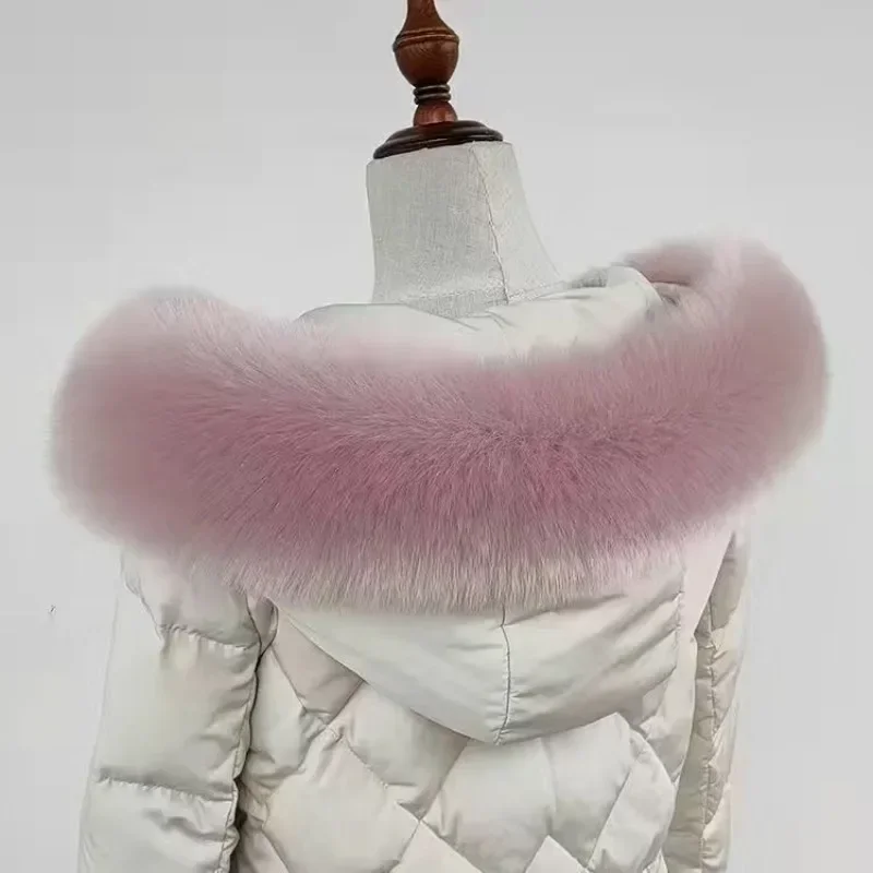 Kerah bulu rubah palsu wanita, - Women'S Fashion Parka ulasan dan harga