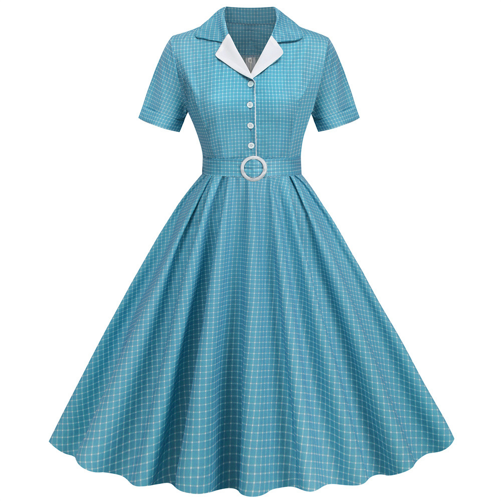 Gaun Kantor Vintage Motif Kota - Women'S Fashion From The 60S ulasan dan harga