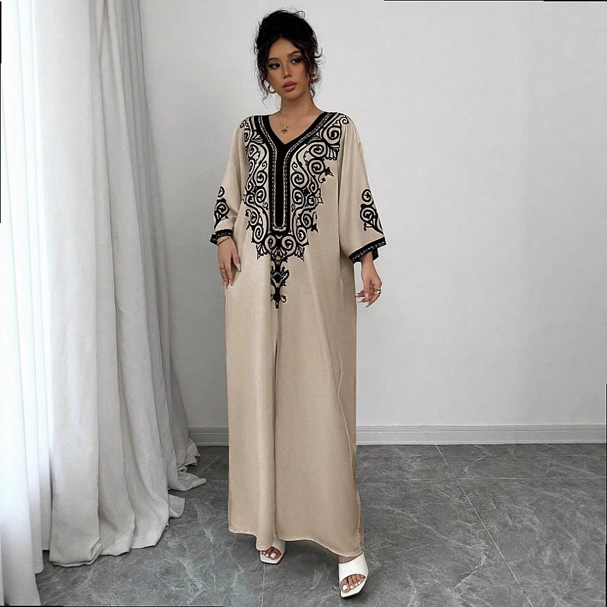 Gaun Maxi Bermotif Bunga denga - Maxi Dress Boho ulasan dan harga