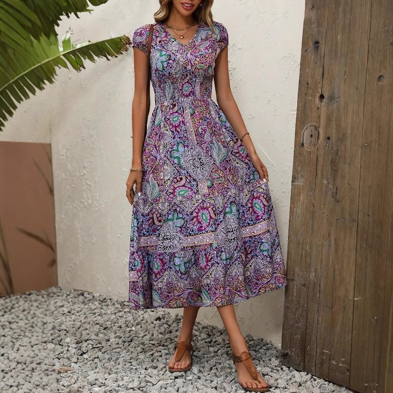 Gaun Maxi Bohemian Boho Wanita - Maxi Dress Boho ulasan dan harga