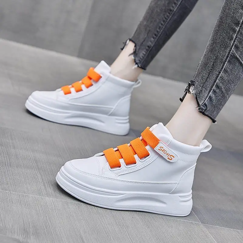 Sepatu Sneakers Putih Tinggi 2 - Women'S Fashion Velcro Sneakers ulasan dan harga