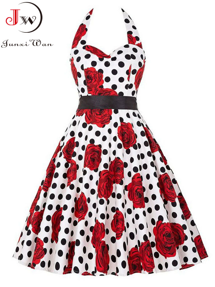 Wanita Musim Panas Polka Dot V - Women'S Fashion From The 60S ulasan dan harga