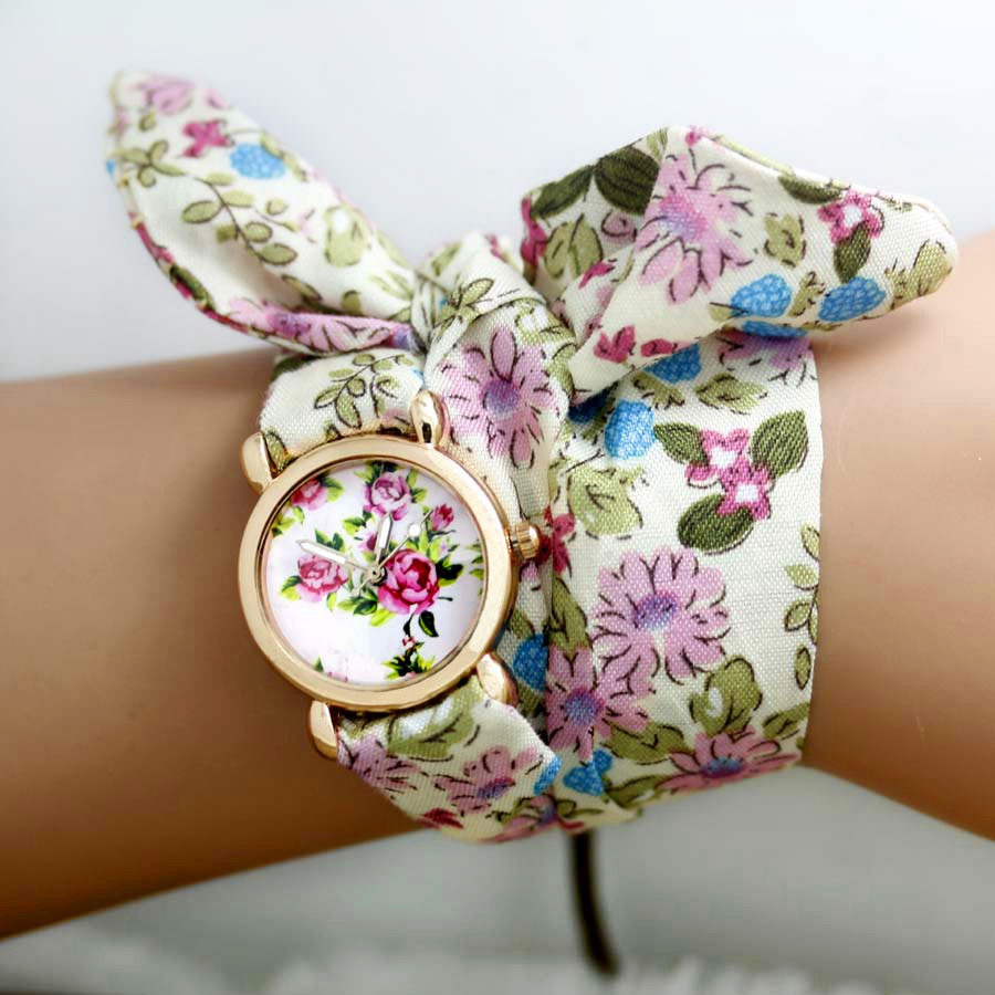 Shsby jam tangan kain bunga wa - Women'S Fashion From The 60S ulasan dan harga
