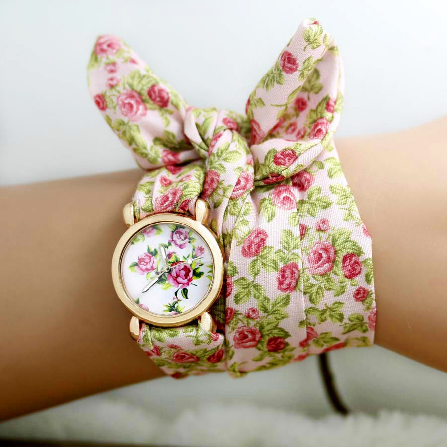 Shsby jam tangan kain bunga wa - Women'S Fashion From The 60S ulasan dan harga