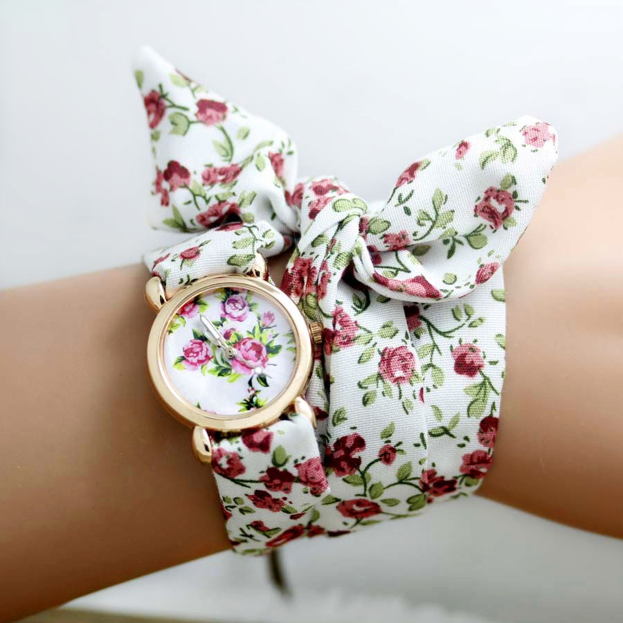 Shsby jam tangan kain bunga wa - Women'S Fashion From The 60S ulasan dan harga