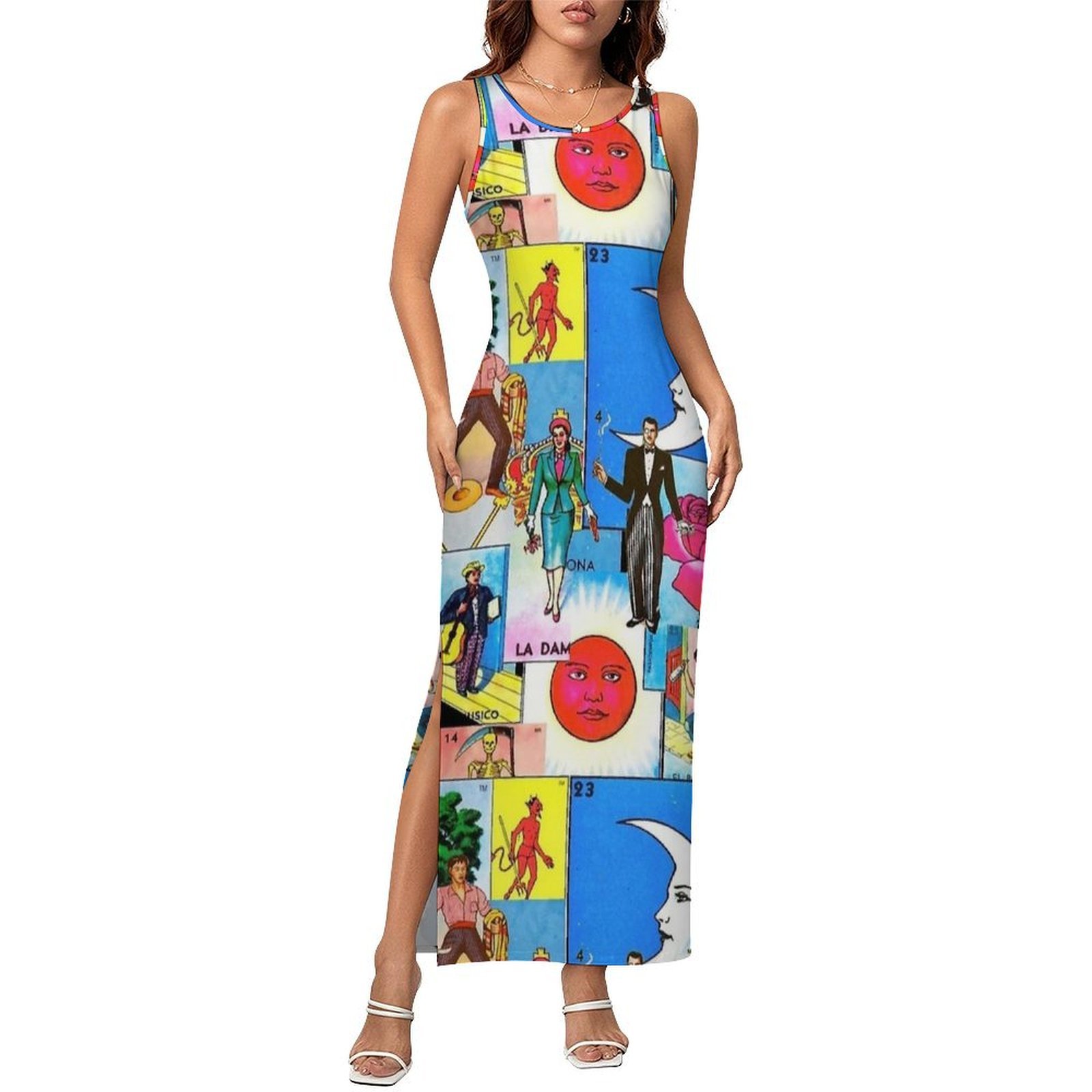Gaun Bodycon Motif Retro Kartu - Women'S Fashion From The 60S ulasan dan harga
