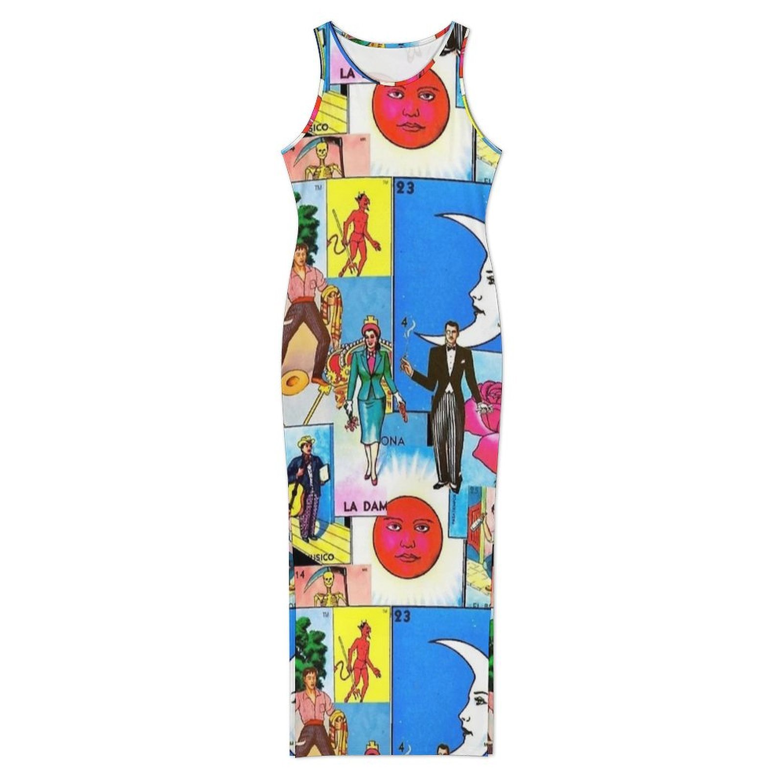 Gaun Bodycon Motif Retro Kartu - Women'S Fashion From The 60S ulasan dan harga