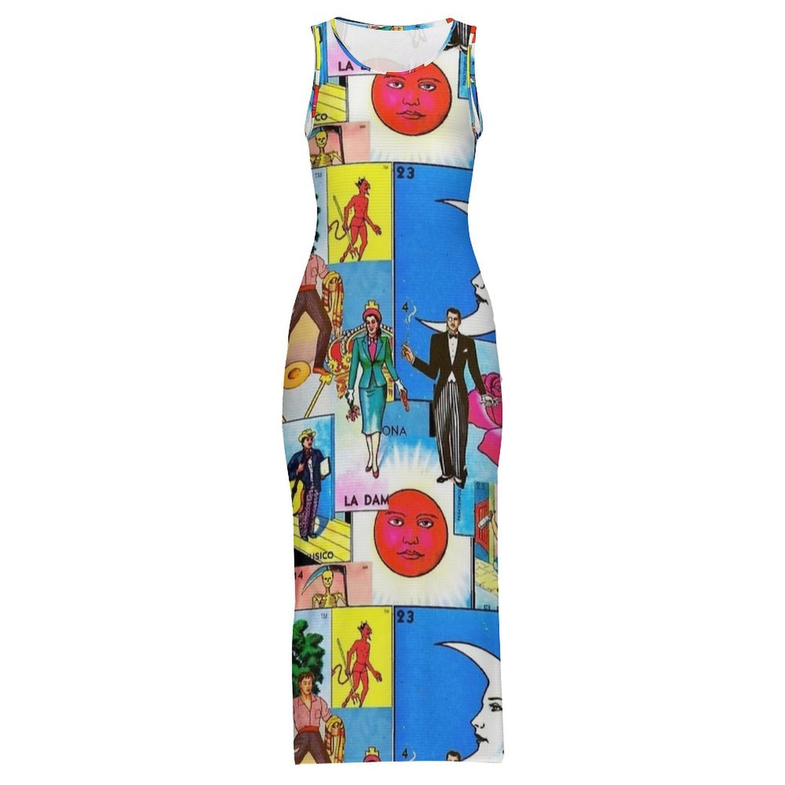 Gaun Bodycon Motif Retro Kartu - Women'S Fashion From The 60S ulasan dan harga