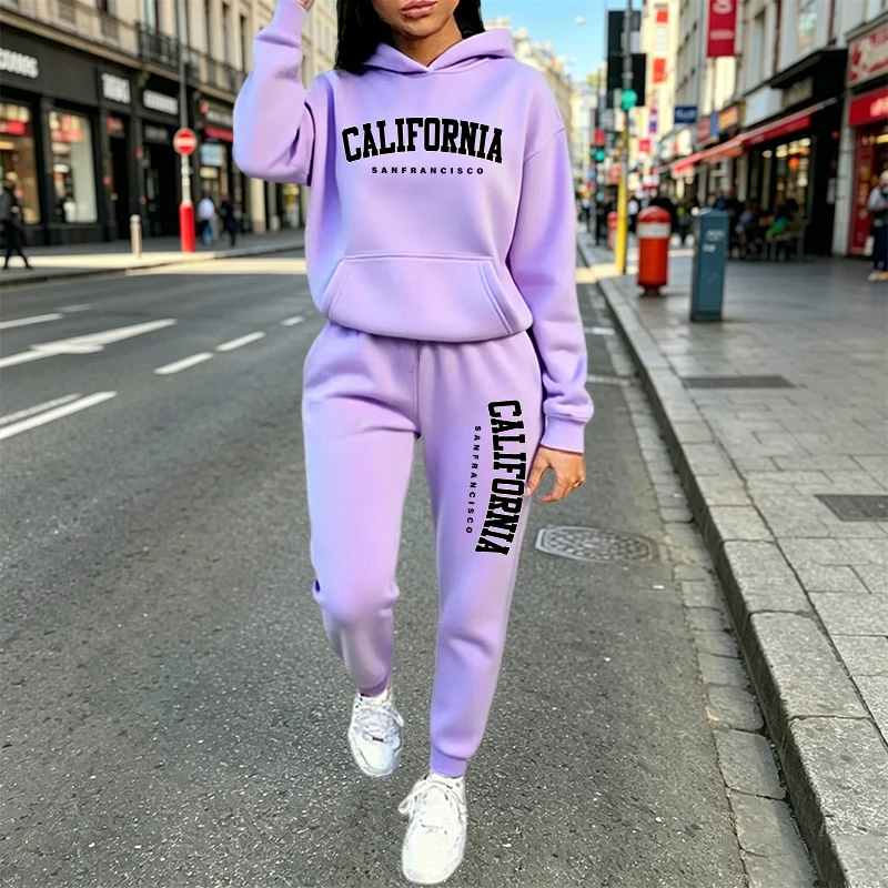 Setelan Hoodie Jogger Kasual U - Women'S Fashion Middle Ages ulasan dan harga