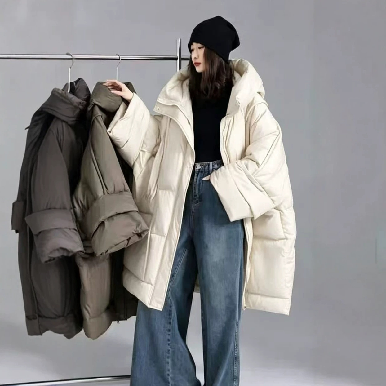 Jaket Musim Dingin Kerah Tingg - Women'S Fashion Parka ulasan dan harga