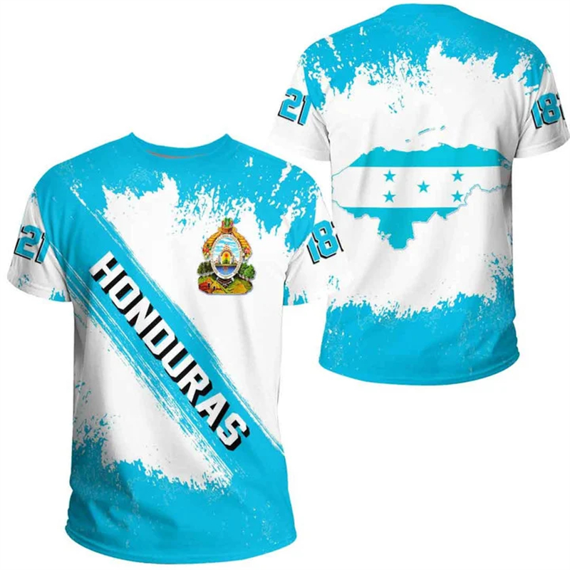 Kaos 3D Print Peta Bendera Hon - Women'S Fashion Guide ulasan dan harga